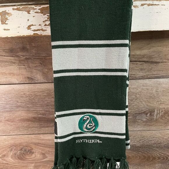 Wizarding World Harry Potter Scarf Slytherin Green Acrylic 80” Length - Picture 2 of 6